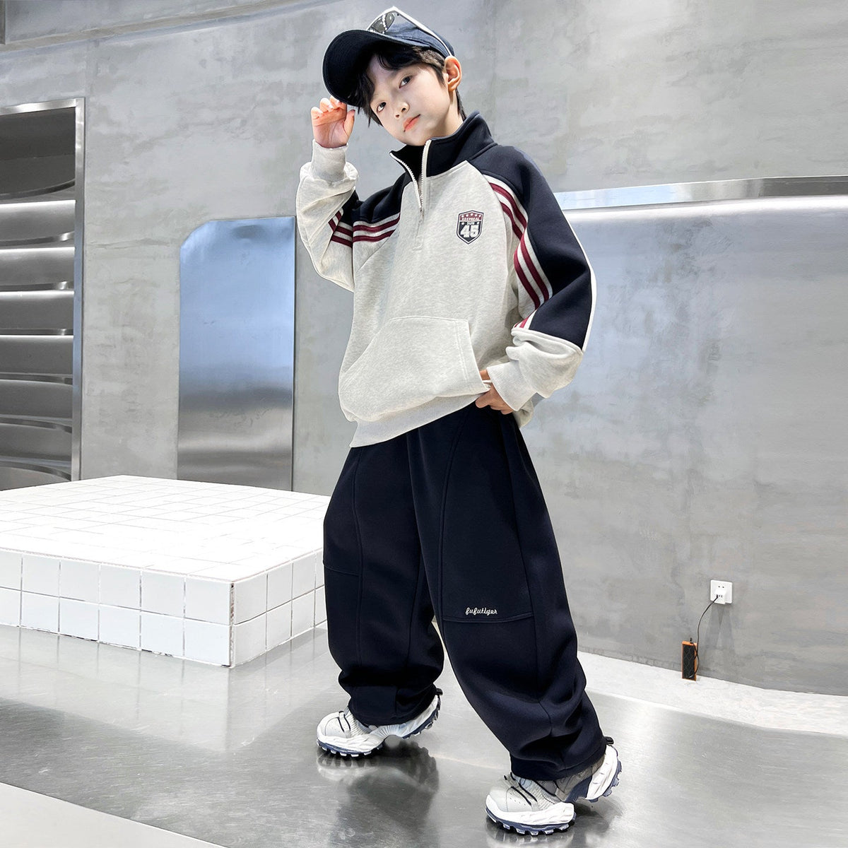 Boys 2026 Spring-Autumn Sports Sweater Two-Piece – Spring Autumn Kids Fashion Nepal | Tudoholic