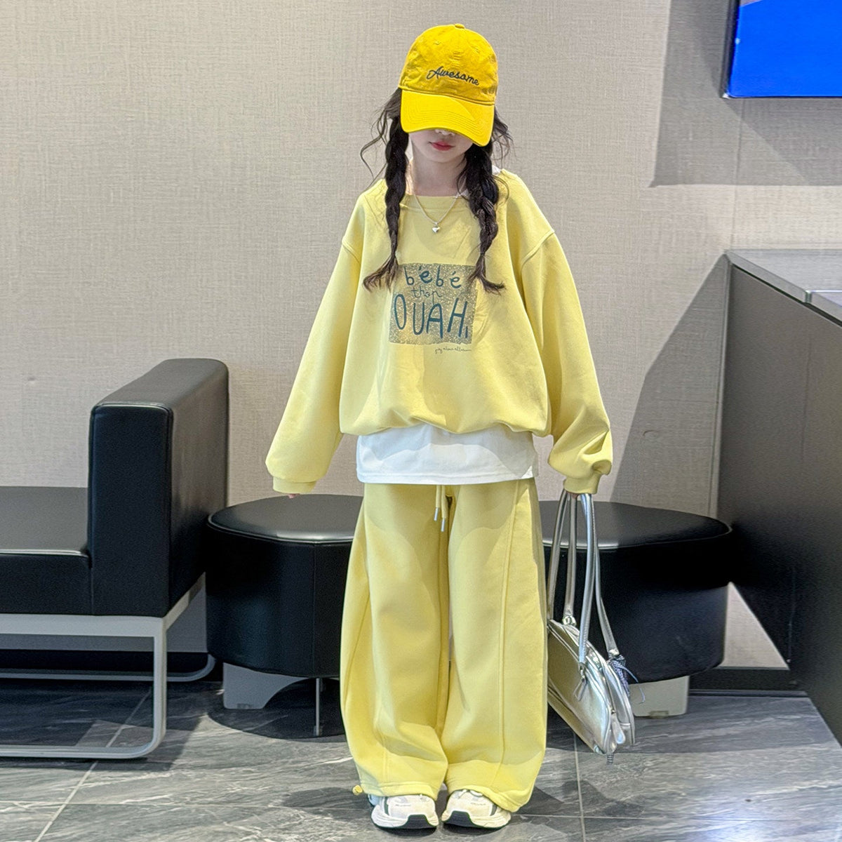 Girls 2026 Spring Leisure Sports Two-Piece Suit – Spring Autumn Kids Fashion Nepal | Tudoholic