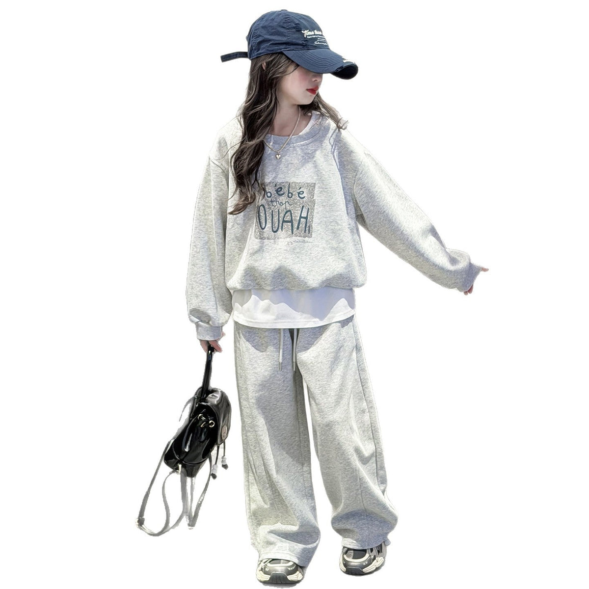 Girls 2026 Spring Leisure Sports Two-Piece Suit – Spring Autumn Kids Fashion Nepal | Tudoholic