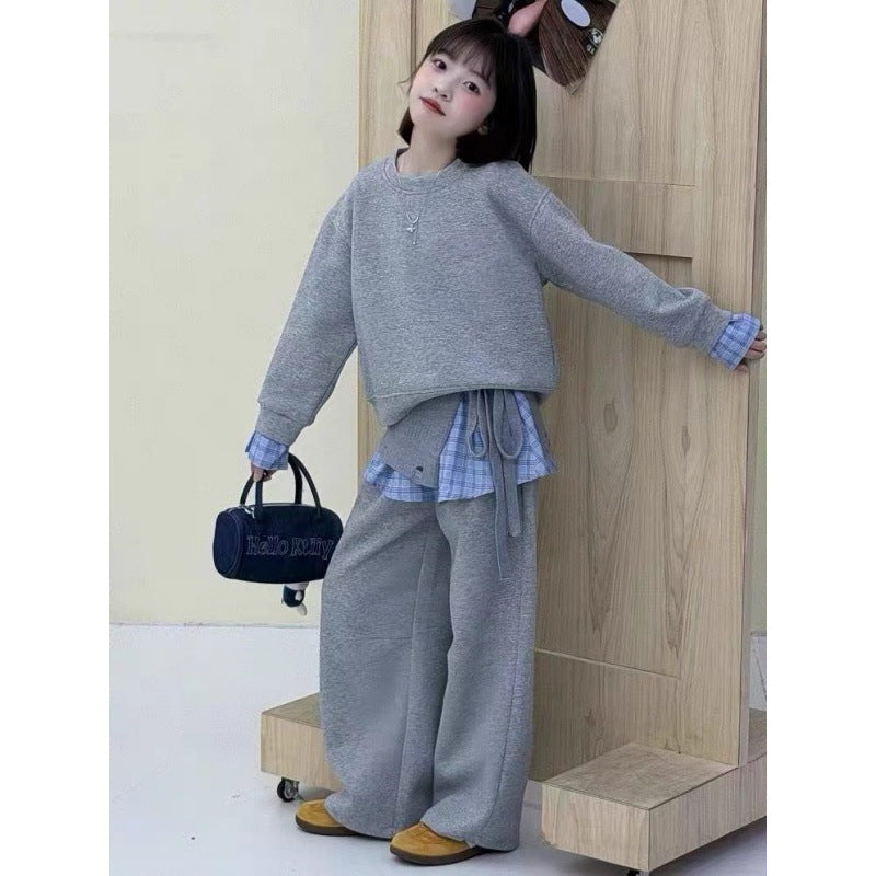 Girls 2026 Early Spring Three-Piece Fashion Suit – Spring Autumn Kids Fashion Nepal | Tudoholic