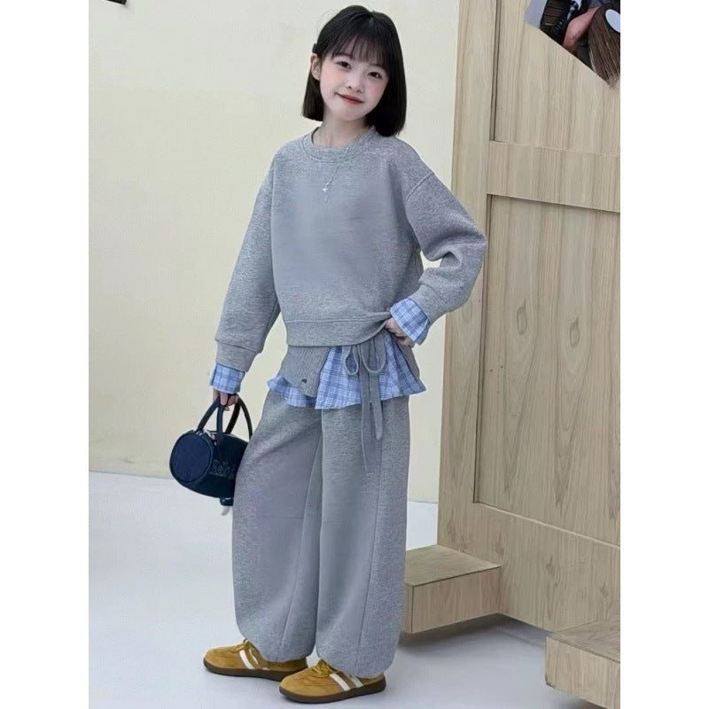 Girls 2026 Early Spring Three-Piece Fashion Suit – Spring Autumn Kids Fashion Nepal | Tudoholic
