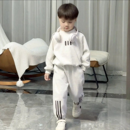 Kids 2025 Autumn Korean-Style Two-Piece Sports Set – Spring Autumn Kids Fashion Nepal | Tudoholic