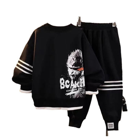 Boys 2024 Korean-Style Autumn Two-Piece Set – Spring Autumn Kids Fashion Nepal | Tudoholic