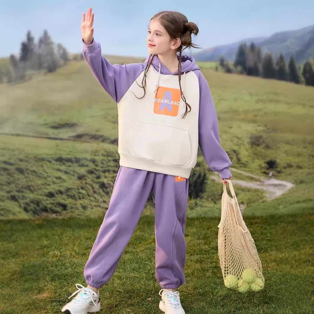 Girls 2024 Korean-Style Autumn Sweatshirt Set – Spring Autumn Kids Fashion Nepal | Tudoholic