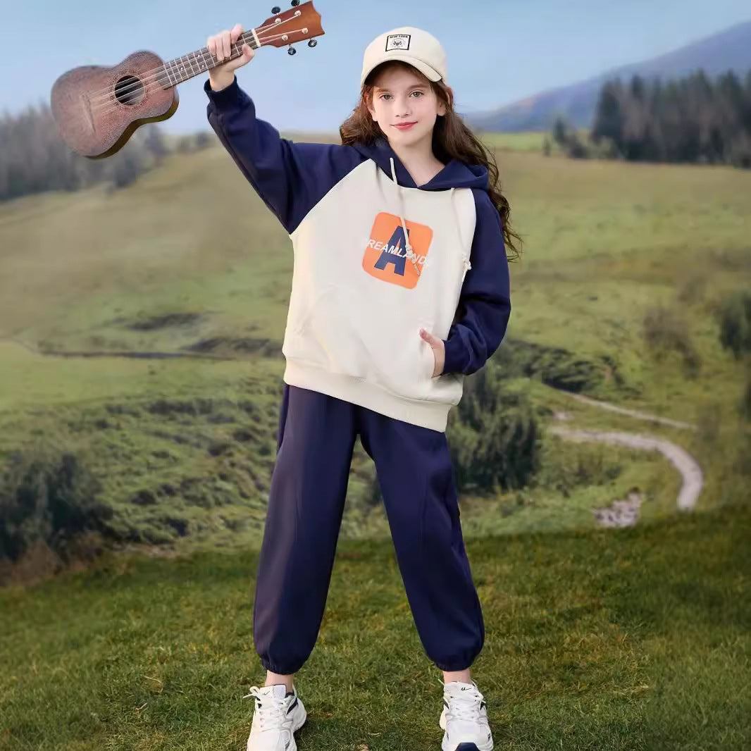 Girls 2024 Korean-Style Autumn Sweatshirt Set – Spring Autumn Kids Fashion Nepal | Tudoholic