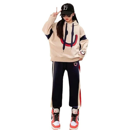 Girls 2024 Autumn-Winter Fleece Sweat Two-Piece Set – Winter Kids Fashion Nepal | Tudoholic