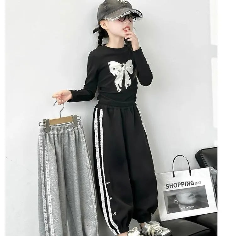 Girls 2024 Autumn Sports Two-Piece Set – Spring Autumn Kids Fashion Nepal | Tudoholic