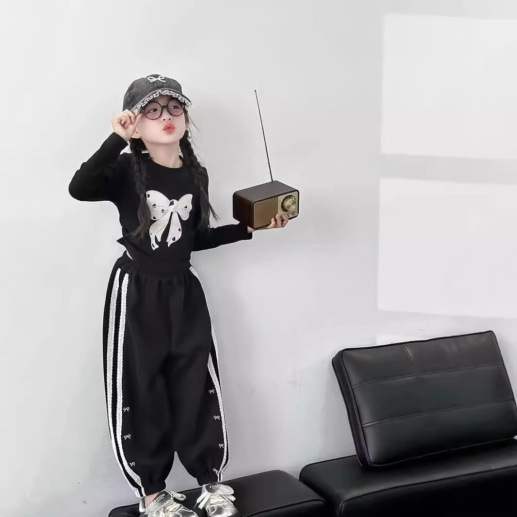 Girls 2024 Autumn Sports Two-Piece Set – Spring Autumn Kids Fashion Nepal | Tudoholic
