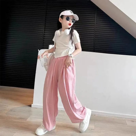 Girls 2024 Summer Stylish Two-Piece Dress Set – Summer Kids Fashion Nepal | Tudoholic