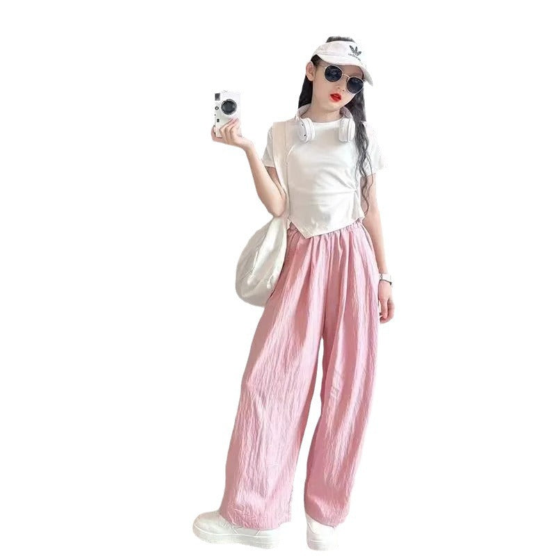 Girls 2024 Summer Stylish Two-Piece Dress Set – Summer Kids Fashion Nepal | Tudoholic