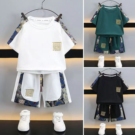 Boys 2024 Summer Casual Sports Two-Piece Set – Summer Kids Fashion Nepal | Tudoholic