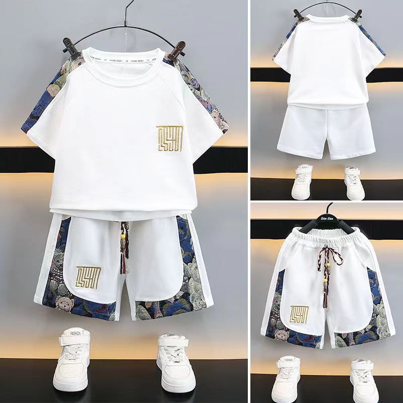 Boys 2024 Summer Casual Sports Two-Piece Set – Summer Kids Fashion Nepal | Tudoholic