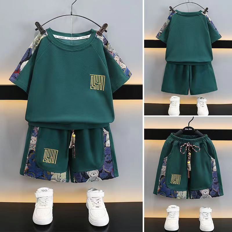 Boys 2024 Summer Casual Sports Two-Piece Set – Summer Kids Fashion Nepal | Tudoholic
