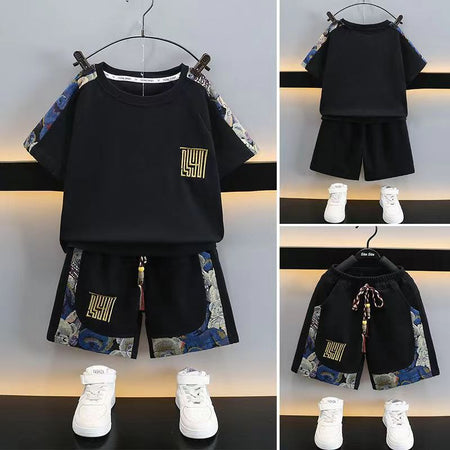 Boys 2024 Summer Casual Sports Two-Piece Set – Summer Kids Fashion Nepal | Tudoholic