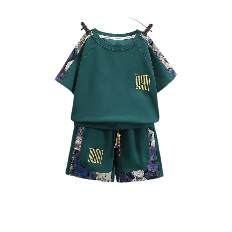Boys 2024 Summer Casual Sports Two-Piece Set – Summer Kids Fashion Nepal | Tudoholic