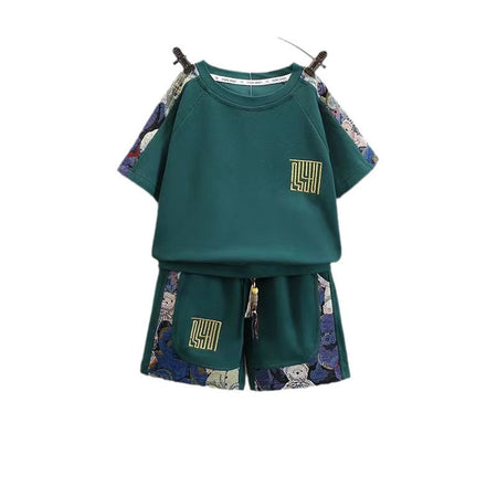 Boys 2024 Summer Casual Sports Two-Piece Set – Summer Kids Fashion Nepal | Tudoholic