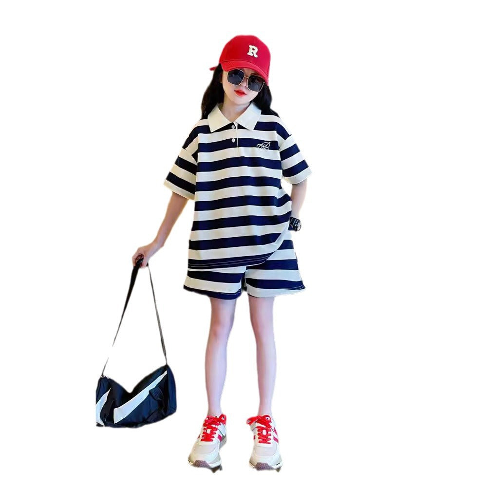 Girls 2024 Summer Loose Two-Piece Street Set – Summer Kids Fashion Nepal | Tudoholic