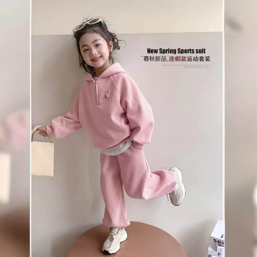 Girls 2024 Spring-Autumn Western Two-Piece Set – Spring Autumn Kids Fashion Nepal | Tudoholic