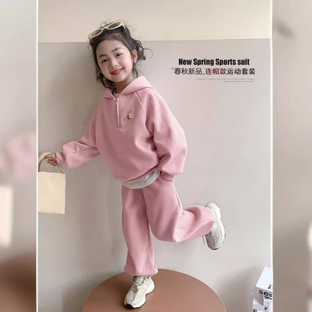 Girls 2024 Spring-Autumn Western Two-Piece Set – Spring Autumn Kids Fashion Nepal | Tudoholic
