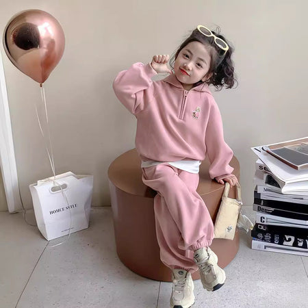 Girls 2024 Spring-Autumn Western Two-Piece Set – Spring Autumn Kids Fashion Nepal | Tudoholic