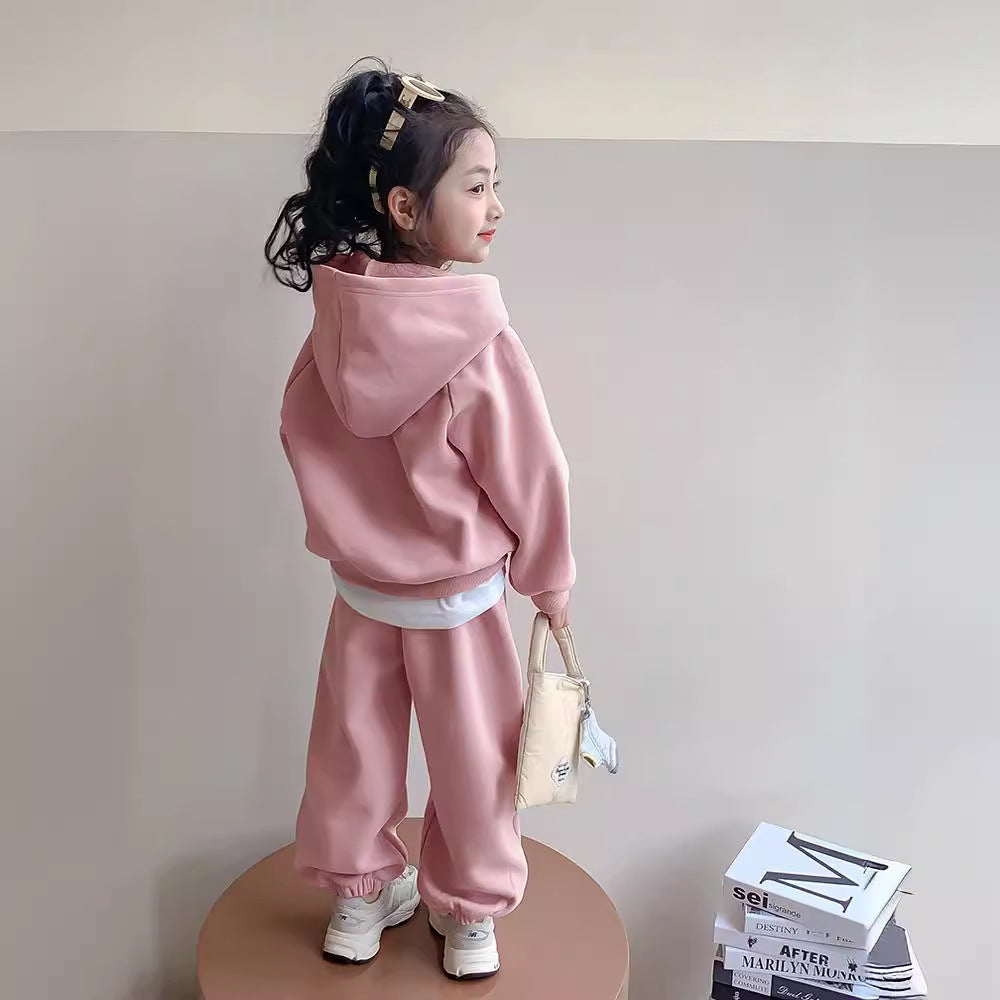 Girls 2024 Spring-Autumn Western Two-Piece Set – Spring Autumn Kids Fashion Nepal | Tudoholic