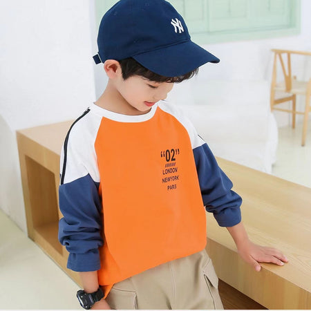 Boys 2025 Spring Loose Long-Sleeved T-Shirt – Spring Autumn Kids Fashion Nepal | Tudoholic