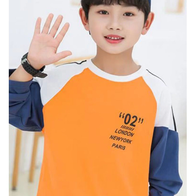 Boys 2025 Spring Loose Long-Sleeved T-Shirt – Spring Autumn Kids Fashion Nepal | Tudoholic