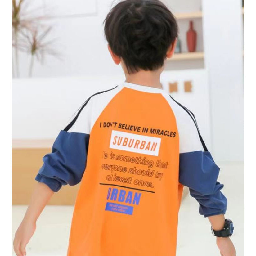 Boys 2025 Spring Loose Long-Sleeved T-Shirt – Spring Autumn Kids Fashion Nepal | Tudoholic