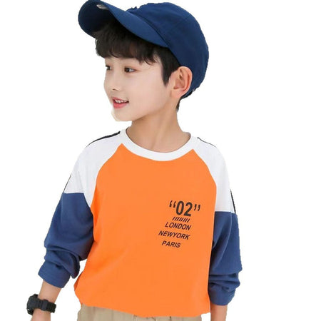 Boys 2025 Spring Loose Long-Sleeved T-Shirt – Spring Autumn Kids Fashion Nepal | Tudoholic
