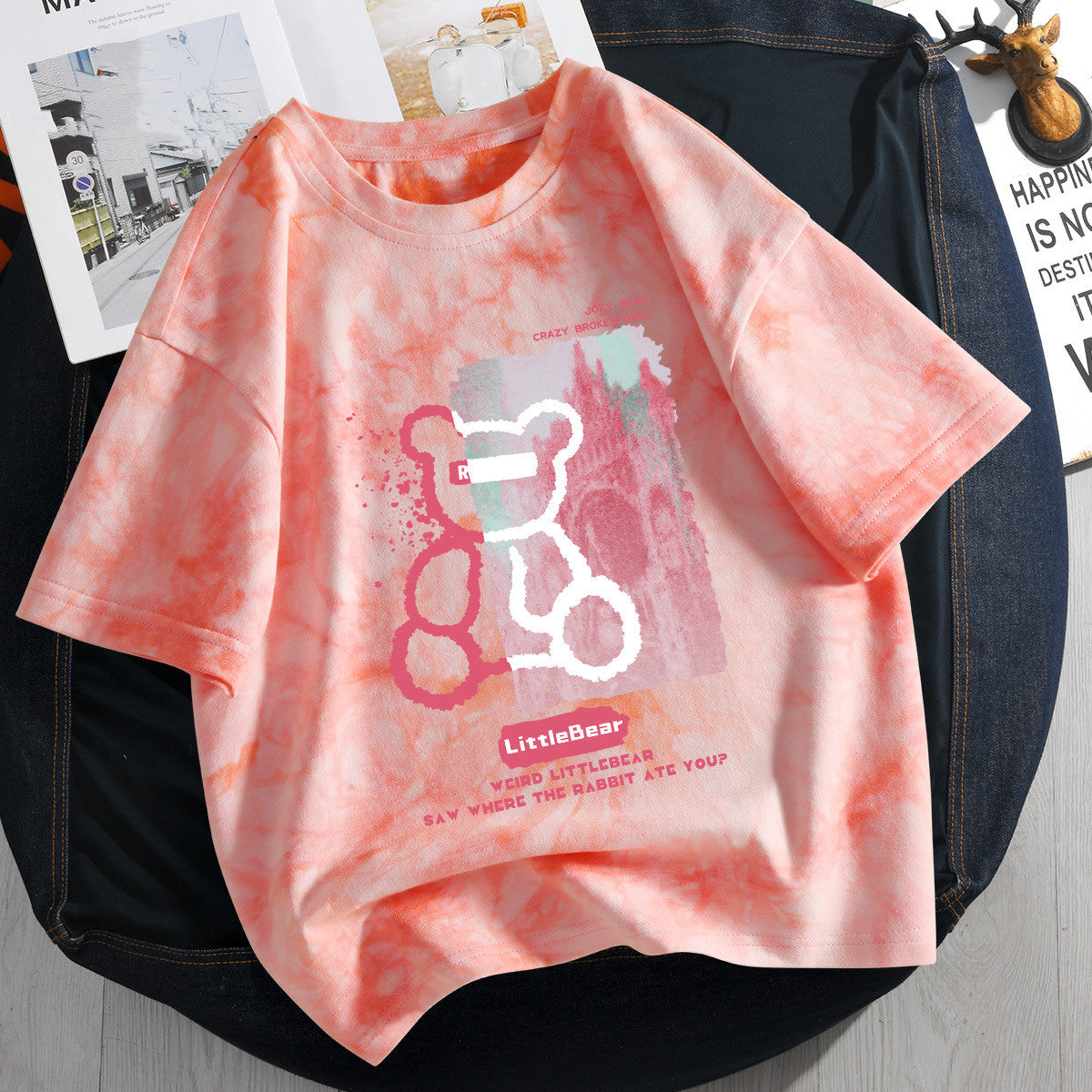 Girls 2024 Summer Korean-Style Tie-Dye T-Shirt – Summer Kids Fashion Nepal | Tudoholic