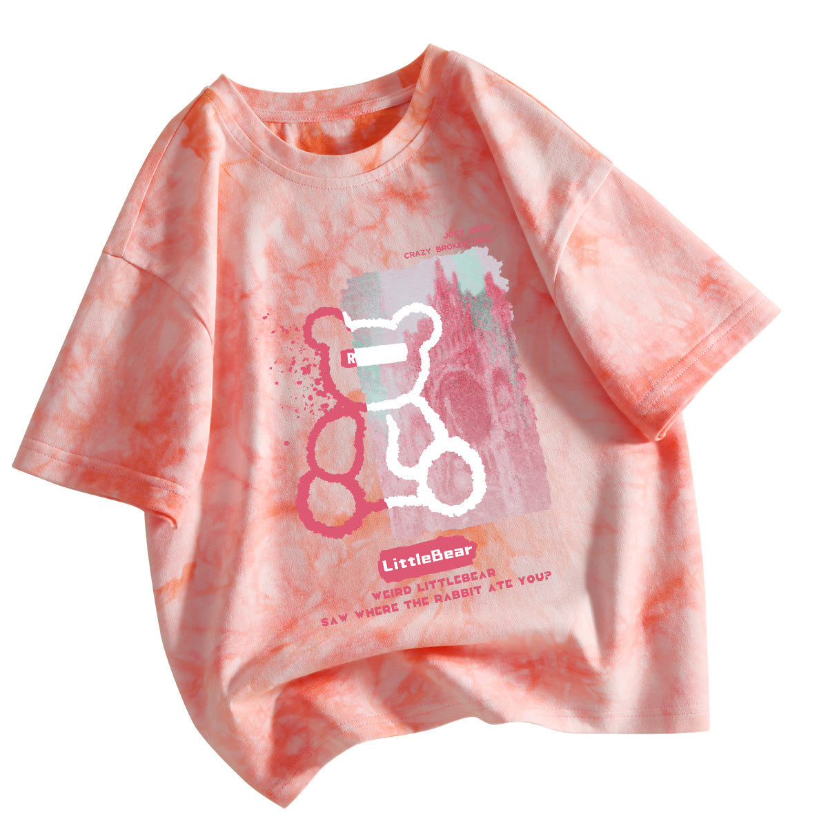 Girls 2024 Summer Korean-Style Tie-Dye T-Shirt – Summer Kids Fashion Nepal | Tudoholic