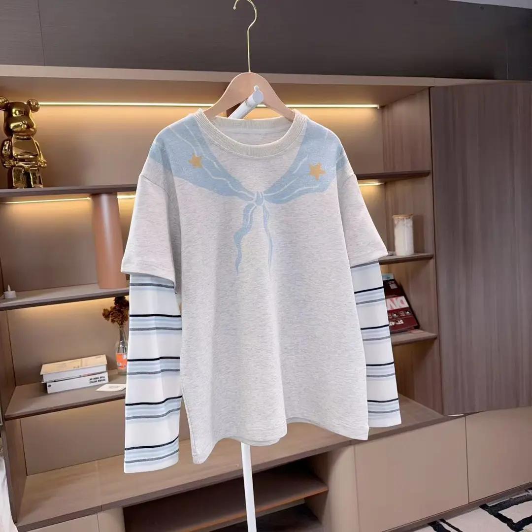 Girls' Spring T-Shirt 2026 – Korean Style Two-Piece – Spring Autumn Kids Fashion Nepal | Tudoholic