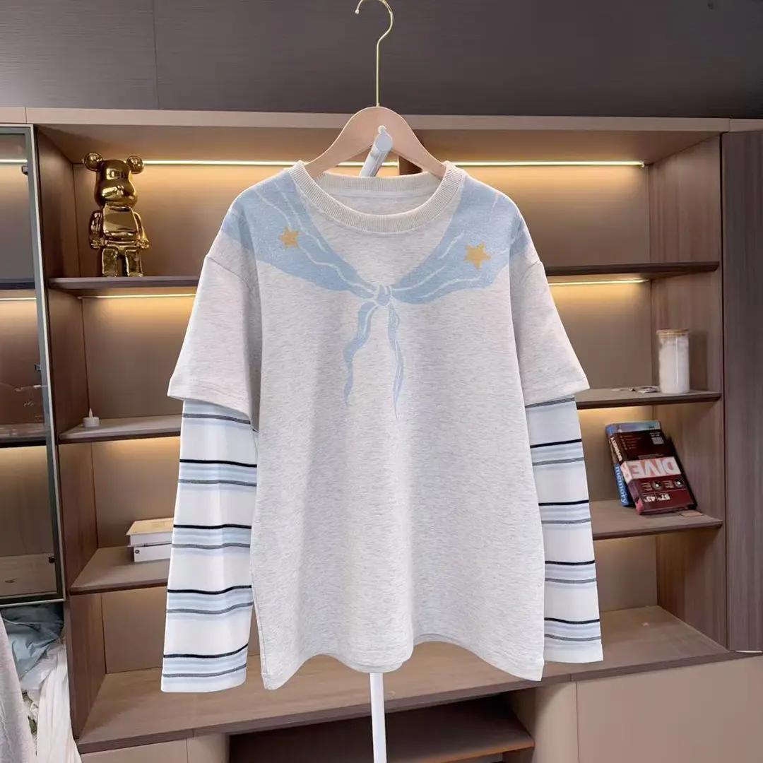 Girls' Spring T-Shirt 2026 – Korean Style Two-Piece – Spring Autumn Kids Fashion Nepal | Tudoholic