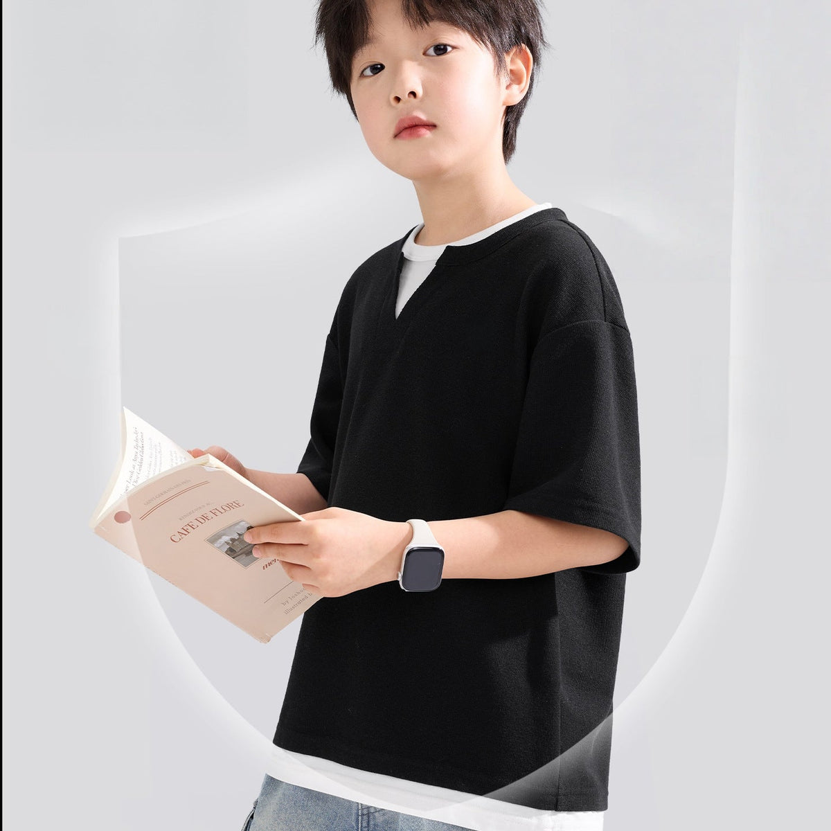 Boys’ Waffle T-Shirt 2026 – Fake Two-Piece Half Sleeve – Kids Fashion Nepal | Tudoholic