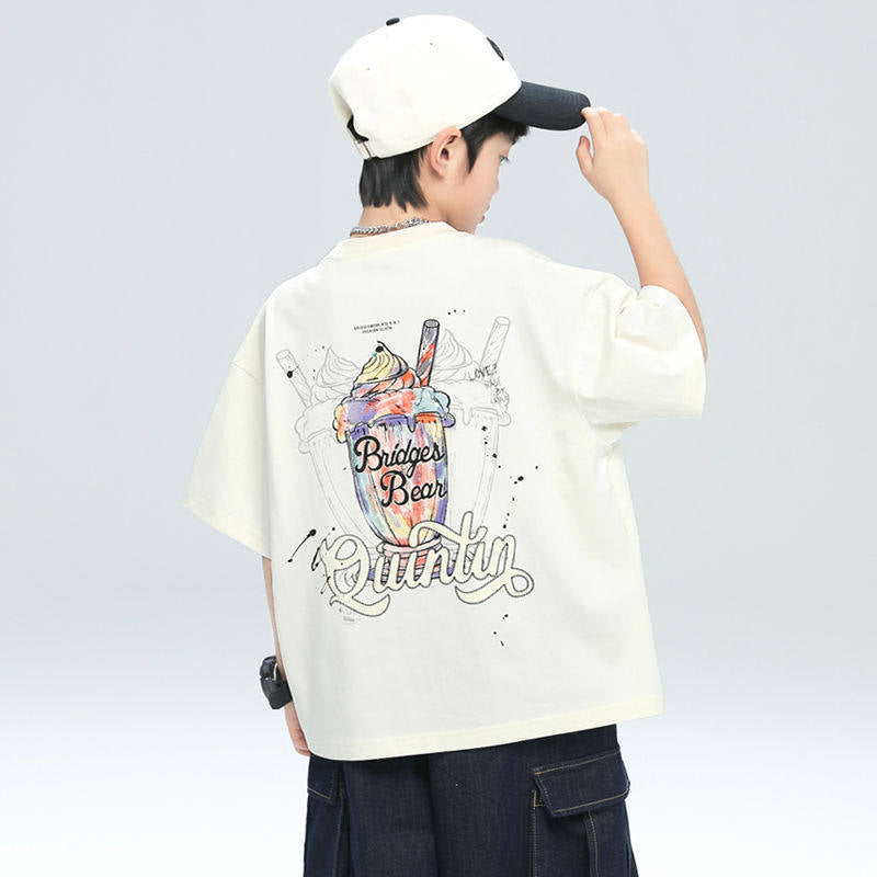 Boys’ Summer Cotton T-Shirt 2026 – Loose Casual Top – Summer Kids Fashion Nepal | Tudoholic