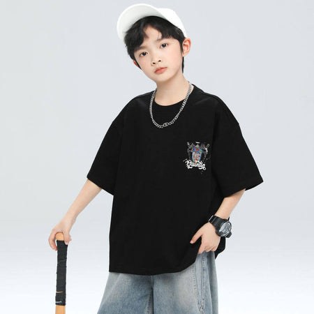 Boys’ Summer Cotton T-Shirt 2026 – Loose Casual Top – Summer Kids Fashion Nepal | Tudoholic