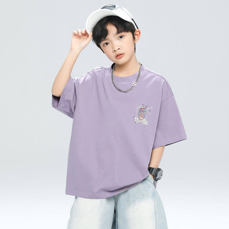 Boys’ Summer Cotton T-Shirt 2026 – Loose Casual Top – Summer Kids Fashion Nepal | Tudoholic
