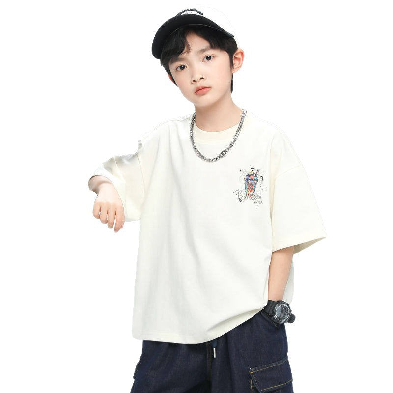 Boys’ Summer Cotton T-Shirt 2026 – Loose Casual Top – Summer Kids Fashion Nepal | Tudoholic