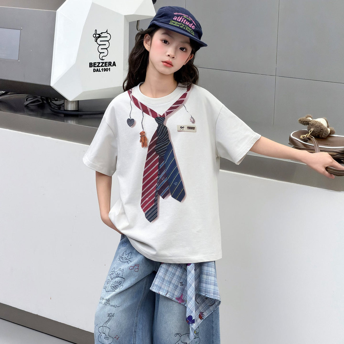 Girls’ Summer Cotton T-Shirt 2026 – College Style Top – Summer Kids Fashion Nepal | Tudoholic