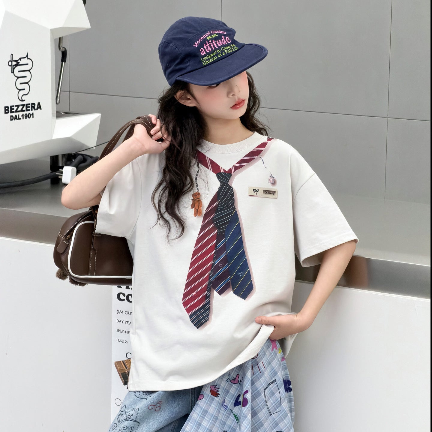 Girls’ Summer Cotton T-Shirt 2026 – College Style Top – Summer Kids Fashion Nepal | Tudoholic