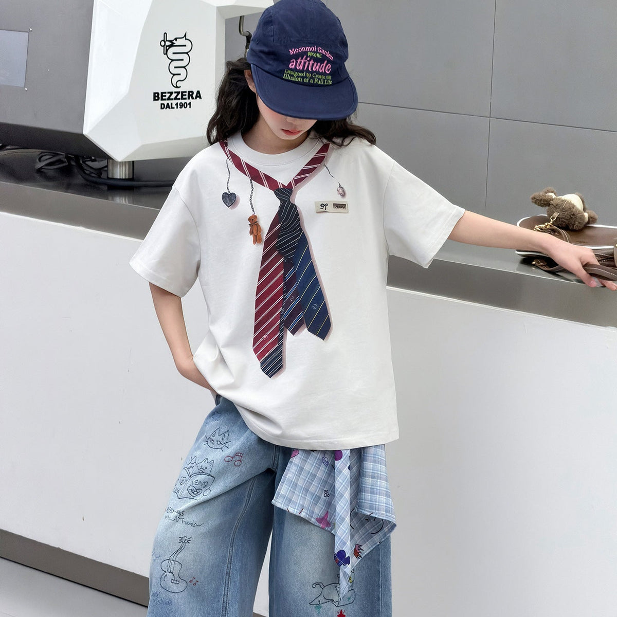 Girls’ Summer Cotton T-Shirt 2026 – College Style Top – Summer Kids Fashion Nepal | Tudoholic