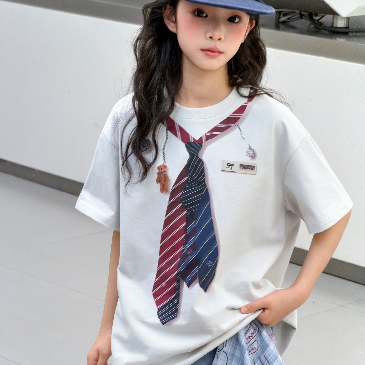 Girls’ Summer Cotton T-Shirt 2026 – College Style Top – Summer Kids Fashion Nepal | Tudoholic