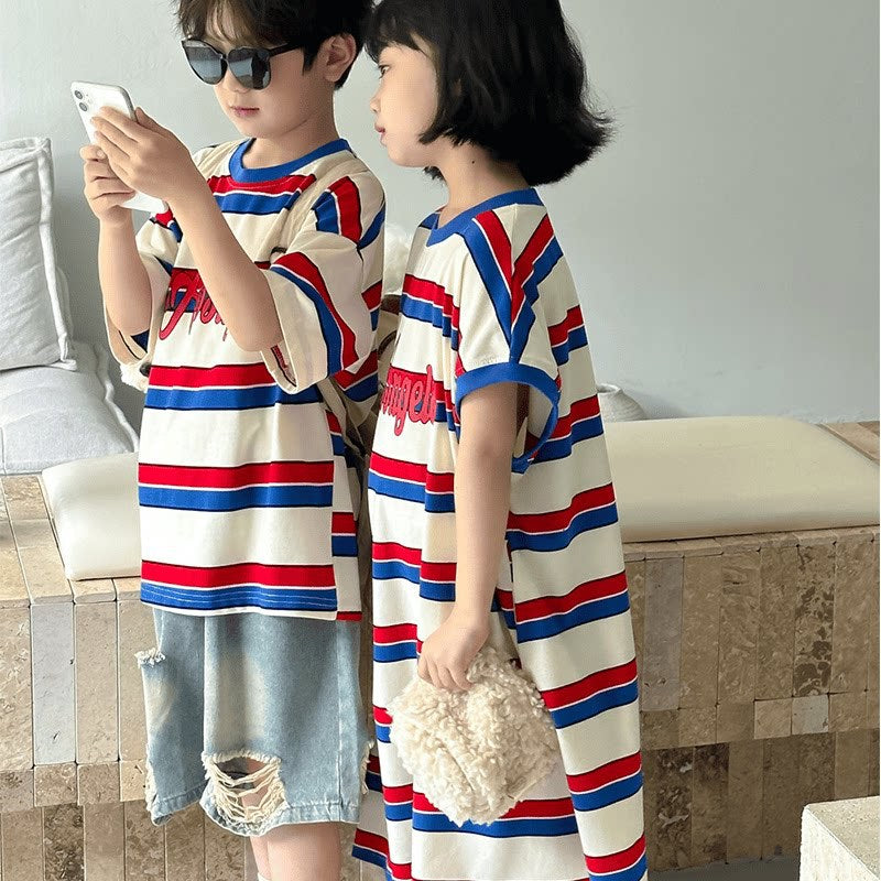 Kids’ Summer Striped T-Shirt & Dress 2026 – Colorful Style – Summer Kids Fashion Nepal | Tudoholic
