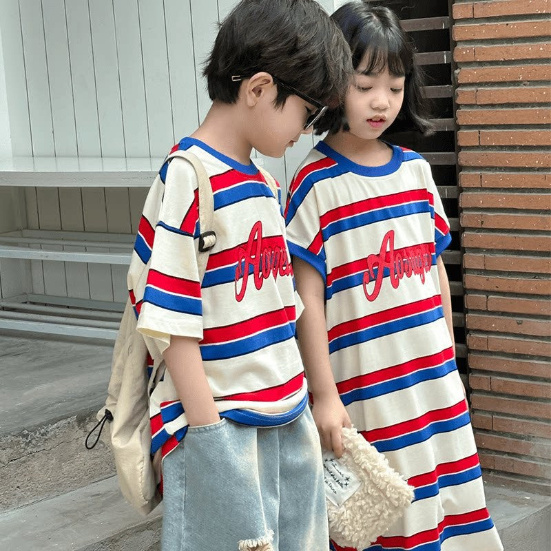 Kids’ Summer Striped T-Shirt & Dress 2026 – Colorful Style – Summer Kids Fashion Nepal | Tudoholic