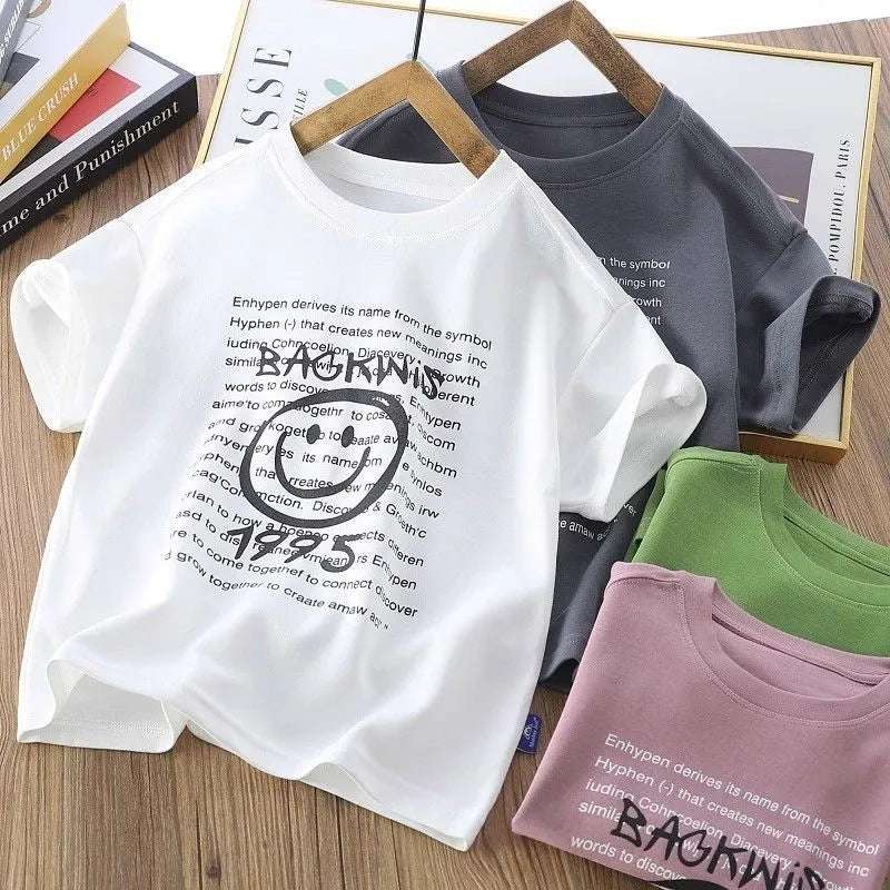 Boys’ Summer Cotton T-Shirt 2025 – Trendy Printed Top – Summer Kids Fashion Nepal | Tudoholic