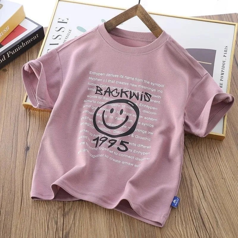 Boys’ Summer Cotton T-Shirt 2025 – Trendy Printed Top – Summer Kids Fashion Nepal | Tudoholic