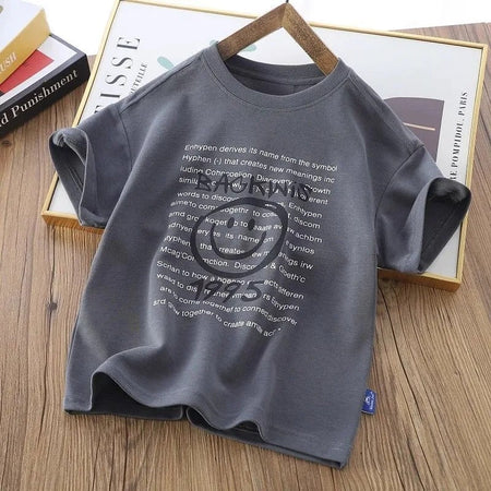 Boys’ Summer Cotton T-Shirt 2025 – Trendy Printed Top – Summer Kids Fashion Nepal | Tudoholic