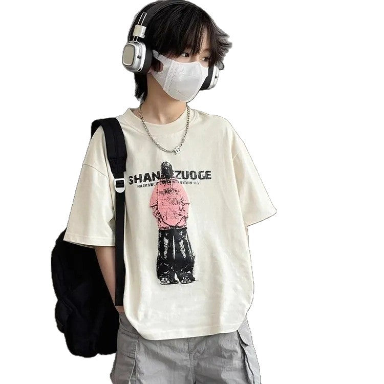 Boys’ Summer Cotton T-Shirt 2025 – Trendy Printed Top – Summer Kids Fashion Nepal | Tudoholic