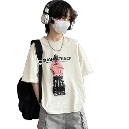 Boys’ Summer Cotton T-Shirt 2025 – Trendy Printed Top – Summer Kids Fashion Nepal | Tudoholic