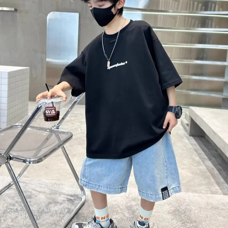 Boys’ Summer Cotton T-Shirt 2025 – Cool & Stylish Top – Summer Kids Fashion Nepal | Tudoholic